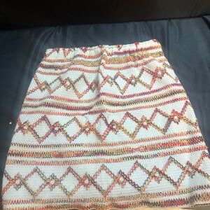 Multicolor Patterned Women's Skirt-Lea isle-size L-#508
